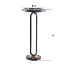 Cargar imagen en el visor de la galería, 12" Black Round Side Table