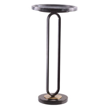 Cargar imagen en el visor de la galería, 12" Black Round Side Table