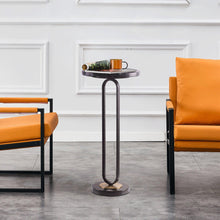 Cargar imagen en el visor de la galería, 12" Black Round Side Table