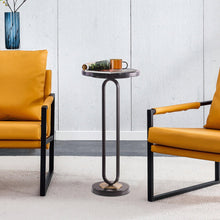 Cargar imagen en el visor de la galería, 12" Black Round Side Table