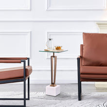 Cargar imagen en el visor de la galería, 11" Modern Martini Table with White Marble