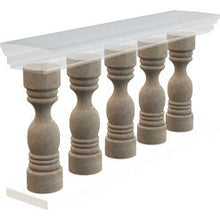 Load image into Gallery viewer, Emperador Light Marble Balustrade Hand-carved from Solid Marble Block (SET of 4)