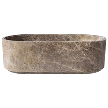Load image into Gallery viewer, Emperador Light Marble Bathtub Hand-carved from Solid Marble Block (W)29.5" (L)67" (H)19.5"
