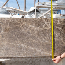 Load image into Gallery viewer, Emperador Light Marble Bathtub Hand-carved from Solid Marble Block (W)29.5" (L)67" (H)19.5"