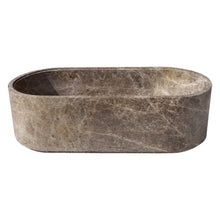 Load image into Gallery viewer, Emperador Light Marble Bathtub Hand-carved from Solid Marble Block (W)29.5" (L)67" (H)19.5"