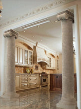 Load image into Gallery viewer, Emperador Light Marble Ionic Greek Hand-carved Column (W)20" (L)24" (H)101"