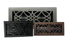 Cargar imagen en el visor de la galería, Cast Brass Empire Vent Cover - Brushed Nickel