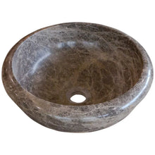 Load image into Gallery viewer, Emperador Brown Natural Stone Marble Drop-in or Above Vanity Bathroom Vessel Sink