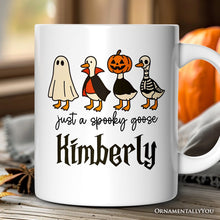 Carregar imagem no visualizador da galeria, Just a Spooky Goose Personalized Mug, Funny Halloween Costumes Gift with Custom Name