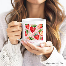 Carregar imagem no visualizador da galeria, Taste and See That The Lord is Good Personalized Mug, Christian Faith Strawberry Gift with Custom Name