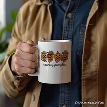 Load image into Gallery viewer, Country Pumpkin Rustic Personalized Mug, Cute Autumn Season Gift with Custom Name