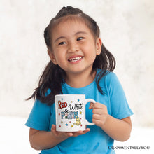 Carregar imagem no visualizador da galeria, Patriotic 4th of July Red White & Proud Personalized Mug, Cute Bear USA Stars Gift with Custom Name