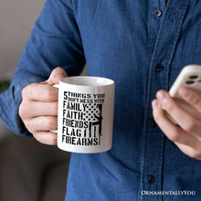 Carregar imagem no visualizador da galeria, 5 Things You Don’t Mess With Dad Personalized Mug, Patriotic Father Gift with Custom Name