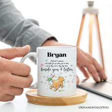 Carregar imagem no visualizador da galeria, A Friend Lifts You Up or Stays Beside You Personalized Mug, Inspiring Pooh Bear's Quote