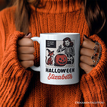 Carregar imagem no visualizador da galeria, It’s Never Too Early for Halloween Personalized Mug, Funny Retro Gift with Custom Name