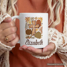 Carregar imagem no visualizador da galeria, Fall Blessings Personalized Mug, Autumn Christian Faith Gift with Custom Name
