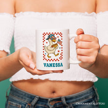 Carregar imagem no visualizador da galeria, 4th of July Patriotic Duck Personalized Mug, Funny Independence Day Gift with Custom Name