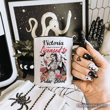 Carregar imagem no visualizador da galeria, Licensed to Draw Blood Halloween Nurse Personalized Mug, Groovy Gift with Custom Name for Spooky Season