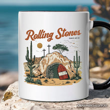 Carregar imagem no visualizador da galeria, Rolling Stones Christian Personalized Mug, He is Risen Easter Gift with Custom Name