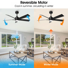 Carregar imagem no visualizador da galeria, 48" DC Motor 5 Blades Modern Downrod Mount Ceiling Fan