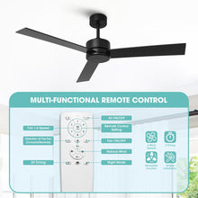 Carregar imagem no visualizador da galeria, 52" DC Motor 3 Blades Modern Downrod Mount Ceiling Fan