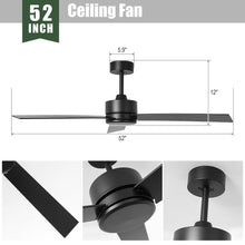 Carregar imagem no visualizador da galeria, 52" DC Motor 3 Blades Modern Downrod Mount Ceiling Fan