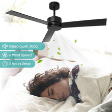 Carregar imagem no visualizador da galeria, 52" DC Motor 3 Blades Modern Downrod Mount Ceiling Fan