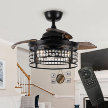 Carregar imagem no visualizador da galeria, 36" 3 Blades Modern Ceiling Fan with Lighting and Remote Control