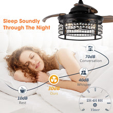 Carregar imagem no visualizador da galeria, 36" 3 Blades Modern Ceiling Fan with Lighting and Remote Control