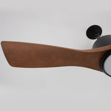 Carregar imagem no visualizador da galeria, 42 Inch Patio Guard IP65 Outdoor DC Motor Black Modern Hanging Buckle Downrod Ceiling Fan with Light