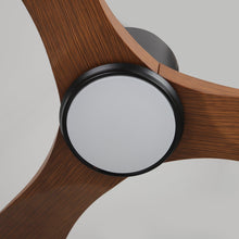 Carregar imagem no visualizador da galeria, 42 Inch Patio Guard IP65 Outdoor DC Motor Black Modern Hanging Buckle Downrod Ceiling Fan with Light