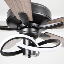 Carregar imagem no visualizador da galeria, 52 Inch Oregon DC Motor Modern Downrod Ceiling Fan with LED Light
