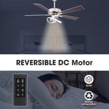 Carregar imagem no visualizador da galeria, 52 Inch Oregon DC Motor Modern Downrod Ceiling Fan with LED Light