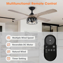 Carregar imagem no visualizador da galeria, 52" Tata Nagar Farmhouse Downrod Mount Reversible Crystal Ceiling Fan with Lighting and Remote Control