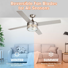 Carregar imagem no visualizador da galeria, 52" Cason Modern Downrod Mount Reversible Ceiling Fan with Lighting and Remote Control
