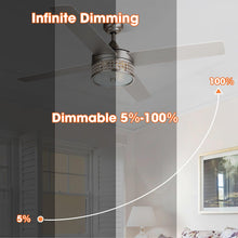 Carregar imagem no visualizador da galeria, 52" Cason Modern Downrod Mount Reversible Ceiling Fan with Lighting and Remote Control