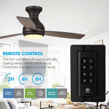 Carregar imagem no visualizador da galeria, 48" Beckette Farmhouse Flush Mount Reversible Ceiling Fan with Lighting and Remote Control