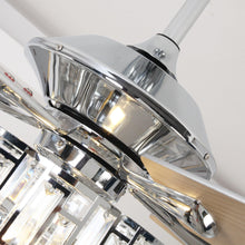 Carregar imagem no visualizador da galeria, 52" Dicken Modern Downrod Mount Reversible Crystal Ceiling Fan with Lighting and Remote Control