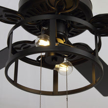 Carregar imagem no visualizador da galeria, 52" Urbana Downrod Mount Reversible Industrial Ceiling Fan with Lighting and Pull Chain