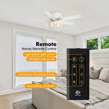 Carregar imagem no visualizador da galeria, 48" New Delhi Farmhouse Flush Mount Reversible Ceiling Fan with Lighting and Remote Control