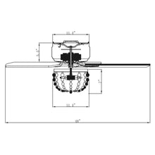 Carregar imagem no visualizador da galeria, 48" New Delhi Farmhouse Flush Mount Reversible Ceiling Fan with Lighting and Remote Control