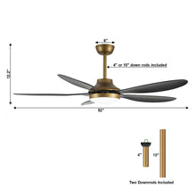 Carregar imagem no visualizador da galeria, 52" Punjab Smart Fan with LED Light