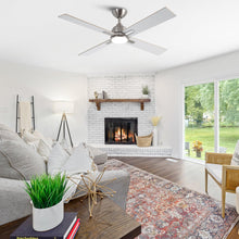 Carregar imagem no visualizador da galeria, 48" Linden DC Motor Downrod Mount Reversible Ceiling Fan with Lighting and Remote Control