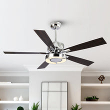Carregar imagem no visualizador da galeria, 52" Vendome Industrial DC Motor Downrod Mount Reversible Ceiling Fan with Lighting and Remote Control