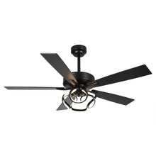 Carregar imagem no visualizador da galeria, 52" 6 Speed DC Black Ceiling Fan with Lighting