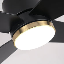 Carregar imagem no visualizador da galeria, 52" Ashby Industrial Satin Nickel DC Motor Ceiling Fan with LED Lighting and Remote Control