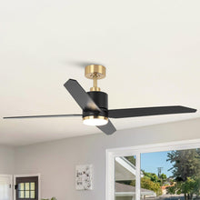 Carregar imagem no visualizador da galeria, 52" Ashby Industrial Satin Nickel DC Motor Ceiling Fan with LED Lighting and Remote Control