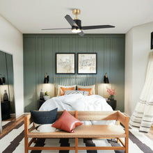 Carregar imagem no visualizador da galeria, 52" Ashby Industrial Satin Nickel DC Motor Ceiling Fan with LED Lighting and Remote Control