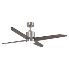 Carregar imagem no visualizador da galeria, 52" Ashby Industrial Satin Nickel DC Motor Ceiling Fan with LED Lighting and Remote Control