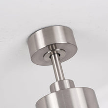 Carregar imagem no visualizador da galeria, 52" Ashby Industrial Satin Nickel DC Motor Ceiling Fan with LED Lighting and Remote Control